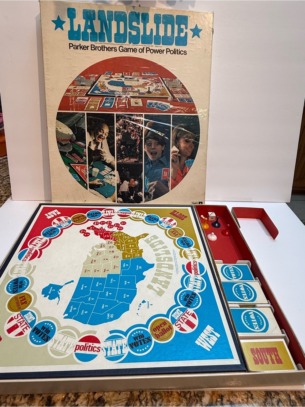 VINTAGE Landslide COMPLETE Parker Brothers 1971 Power Politics Election Campaign